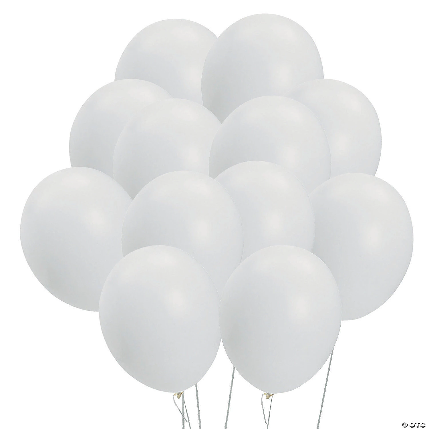White 11" Latex Balloons - 12 Pc. 1 White 11" Latex Balloons - 12 Pc.