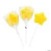 Yellow Star Lollipops - 12 Pc.